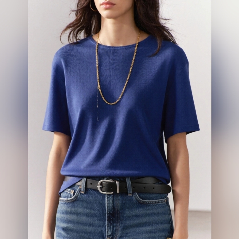 Sag Harbor Navy Short Sleeve Tee